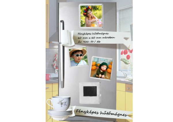 fényképes müanyag hütőmágnes