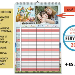 2026 fényképes családi rendező naptár – személyre szabható design Családi naptár 2026 – saját fotókkal minden hónapban Egyedi design családi tervező naptár saját képekkel Praktikus 2026 családi rendező naptár havi bontásban Személyre szabott fényképes családi naptár ajándékba Családi programnaptár 2026 – saját fotókkal ellátva Modern, egyedi családi rendező naptár saját képekkel Ajándék ötlet: fényképes családi naptár 2026 Falra akasztható családi tervező naptár saját fotókkal Havi bontású családi naptár 2026 saját emlékekkel Családi rendező naptár jegyzethellyel és fényképekkel Személyre szabható 2026 családi naptár – modern design Fotós családi naptár 2026 – praktikus és szívhez szóló