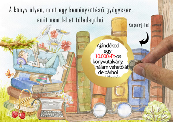 Egyedi kaparós sorsjegy, személyre szóló, névre szóló, könyvmolyoknak, könyvimádóknak, szeretek olvasni, olvasás szerelmeseinek, gyerekeknek, kislánynak felnőttnek, vicces ajándék, ajándék kisérő, különleges vicces ajándék kaparós titkos üzenet secret message apró ajándék, figyelmesség, apróság