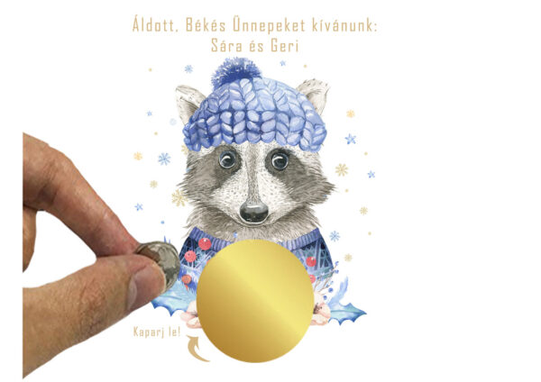 Egyedi kaparós sorsjegy, személyre szóló, névre szóló, gyerekeknek, kislánynak felnőttnek, vicces ajándék, ajándék kisérő, különleges vicces ajándék kaparós titkos üzenet secret message apró ajándék, figyelmesség, apróság, karácsonyi üdvözlőlap