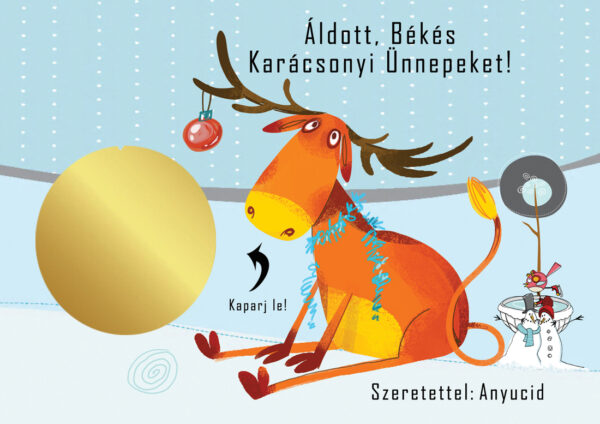 Egyedi kaparós sorsjegy, személyre szóló, névre szóló, gyerekeknek, kislánynak felnőttnek, vicces ajándék, ajándék kisérő, különleges vicces ajándék kaparós titkos üzenet secret message apró ajándék, figyelmesség, apróság, karácsonyi üdvözlőlap
