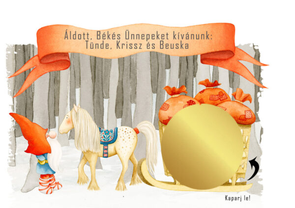 Egyedi kaparós sorsjegy, személyre szóló, névre szóló, gyerekeknek, kislánynak felnőttnek, vicces ajándék, ajándék kisérő, különleges vicces ajándék kaparós titkos üzenet secret message apró ajándék, figyelmesség, apróság, karácsonyi üdvözlőlap