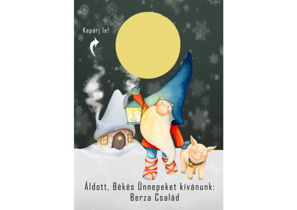 Egyedi kaparós sorsjegy, személyre szóló, névre szóló, gyerekeknek, kislánynak felnőttnek, vicces ajándék, ajándék kisérő, különleges vicces ajándék kaparós titkos üzenet secret message apró ajándék, figyelmesség, apróság, karácsonyi üdvözlőlap