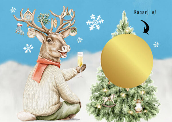 Karácsonyi kaparós sorsjegy, üdvözlőlap, kártya, ajándékkisérő, személyes, egyedi, lányomnak, fiamnak, apróság, figyelmesség, vicces ajándék, nagyinak, nagypapának, anyucimnak, feleségemnek, testvéremnek, legjobb barátnőnek