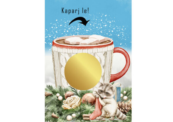 Karácsonyi kaparós sorsjegy, üdvözlőlap, kártya, ajándékkisérő, személyes, egyedi, lányomnak, fiamnak, apróság, figyelmesség, vicces ajándék, nagyinak, nagypapának, anyucimnak, feleségemnek, testvéremnek, legjobb barátnőnek