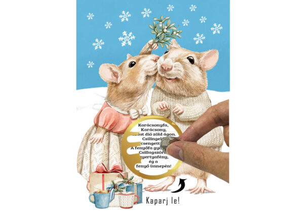 Karácsonyi kaparós sorsjegy, üdvözlőlap, kártya, ajándékkisérő, személyes, egyedi, lányomnak, fiamnak, apróság, figyelmesség, vicces ajándék, nagyinak, nagypapának, anyucimnak, feleségemnek, testvéremnek, legjobb barátnőnek