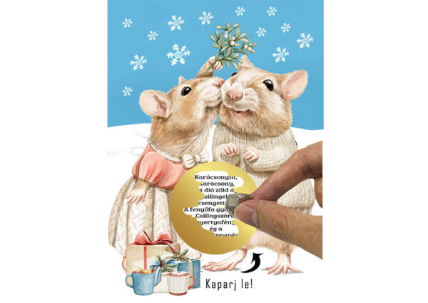 Karácsonyi kaparós sorsjegy, üdvözlőlap, kártya, ajándékkisérő, személyes, egyedi, lányomnak, fiamnak, apróság, figyelmesség, vicces ajándék, nagyinak, nagypapának, anyucimnak, feleségemnek, testvéremnek, legjobb barátnőnek