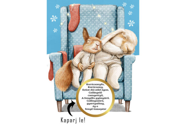 Karácsonyi kaparós sorsjegy, üdvözlőlap, kártya, ajándékkisérő, személyes, egyedi, lányomnak, fiamnak, apróság, figyelmesség, vicces ajándék, nagyinak, nagypapának, anyucimnak, feleségemnek, testvéremnek, legjobb barátnőnek