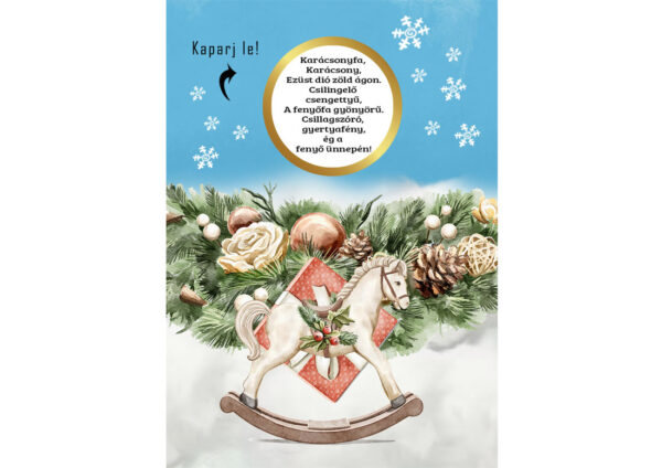 Karácsonyi kaparós sorsjegy, üdvözlőlap, kártya, ajándékkisérő, személyes, egyedi, lányomnak, fiamnak, apróság, figyelmesség, vicces ajándék, nagyinak, nagypapának, anyucimnak, feleségemnek, testvéremnek, legjobb barátnőnek