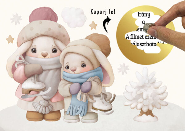 Karácsonyi kaparós sorsjegy, üdvözlőlap, kártya, ajándékkisérő, személyes, egyedi, lányomnak, fiamnak, apróság, figyelmesség, vicces ajándék, nagyinak, nagypapának, anyucimnak, feleségemnek, testvéremnek, legjobb barátnőnek