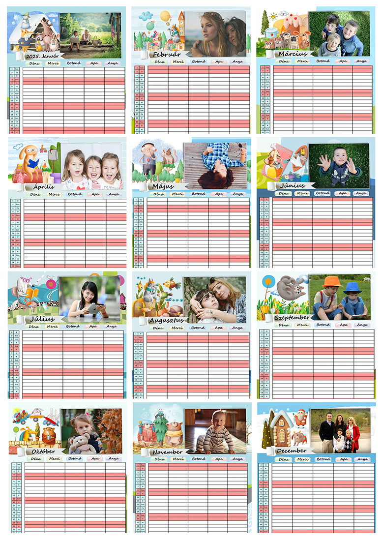 2025-ös családi rendező fényképes filofax határidőnapló, család gyerek rendszerező, fotós ajándék, éves rendező, romantikus anyának, gyerekek, karácsonyi